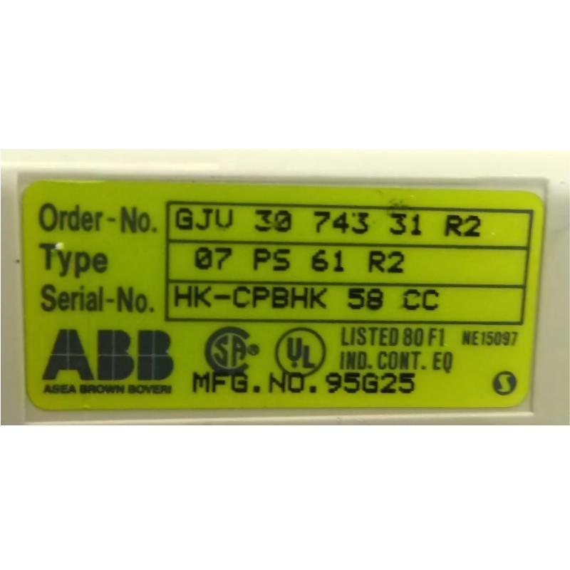 ABB 07 PS 61 R2 GJV3074331R2 Program Memory Module Trusted supplier