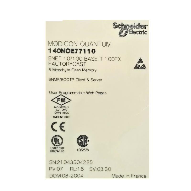 Schneider 140NOE77110C Ethernet TCP/IP Module 30-Day Returns！