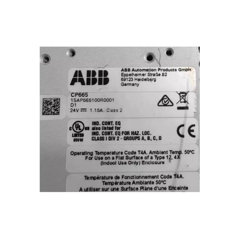 ABB CP665 1SAP565100R0001 Control Panel – 13.3 TFT Touch Screen 12-Month Warranty