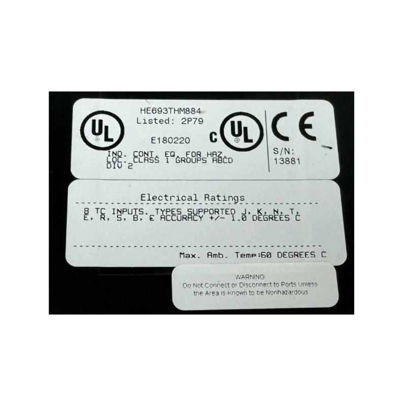 GE Fanuc HE693THM884 Thermocouple Input Module New In Stock