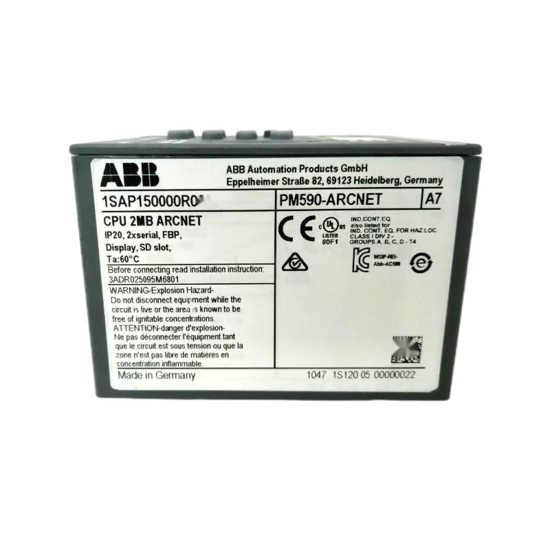 ABB PM590-ARCNET 1SAP150000R0260 AC500 Processor Module New In Stock