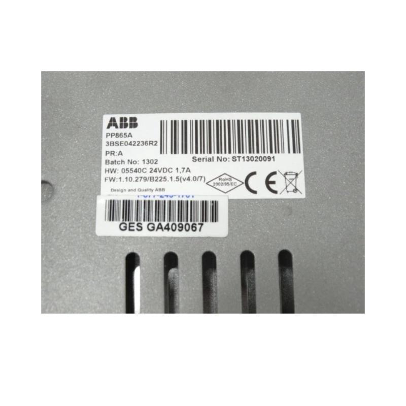ABB PP865A 3BSE042236R2 Panel 800 15″ Touch Panel Trusted supplier