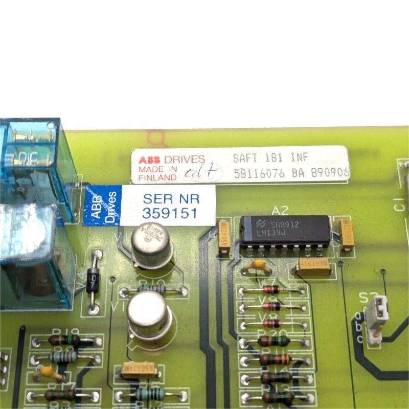 ABB SAFT 181 INF 58116076 Interface Board 12-Month Warranty